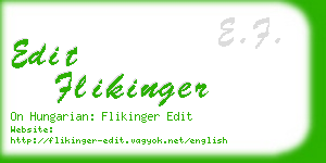edit flikinger business card